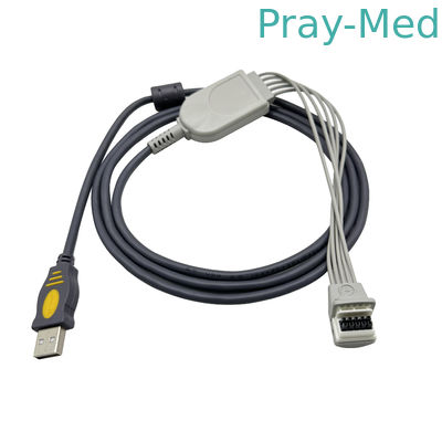 kupować Daleka podczerwień 3.0m Holter EKG kabel adapter USB do Mortara H3 Mortara 10 pin 145cm produkcja online
