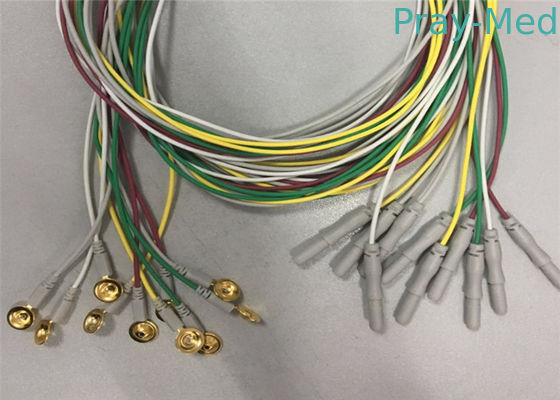 kupować Złote elektrody Kable EEG 1,2 m / 1,5 m Długość Materiał kabla TPU produkcja online