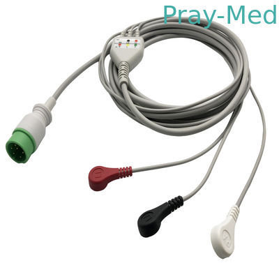 kupować Zoncare Hwatime 3,6 m TPU 6pin Ecg Kable i przewody do zatrzasków / klipsów produkcja online