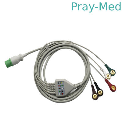 kupować Klasa II MEK Direct Connect 3/5 odprowadzeń 6-pinowy kabel EKG Kurtka TPU Snap produkcja online