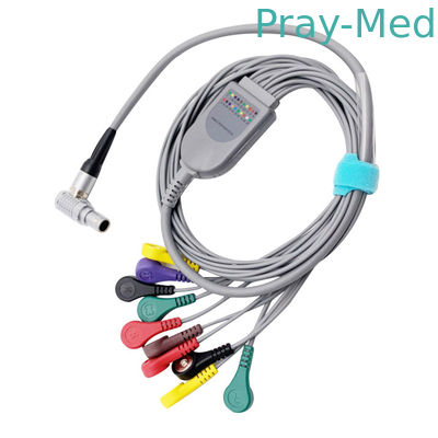 kupować GE CM3000 10-pinowy 10-odprowadzeniowy kabel EKG Holter Złącze zatrzaskowe 0,9 m produkcja online