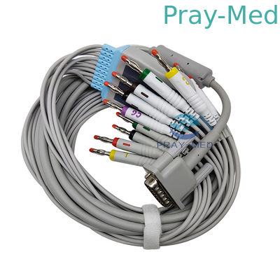 kupować Mortara ELI 250 ELI 250C ELI 350 EKG Kabel 15 PIN 3,6m 10 odprowadzeń produkcja online
