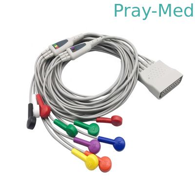 kupować 12-odprowadzeniowy zestaw przewodów Diagnostyczny kabel EKG ST80i AHA 1,5m dla HP 989803180121 989803180131 produkcja online