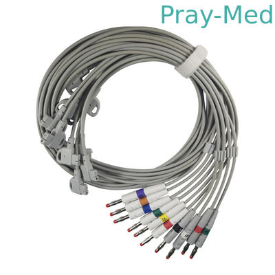 kupować Złącze bananowe 4.0 Kabel EKG 10 przewodów prowadzących 3,6 m Szara kurtka TPU produkcja online
