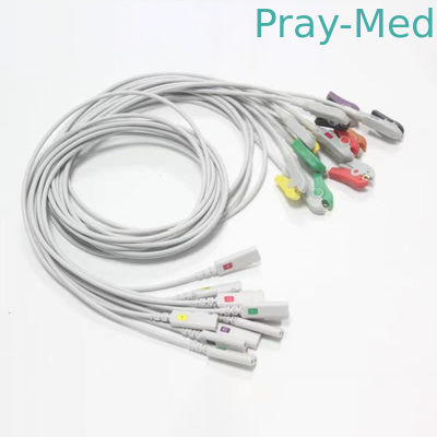 Kangmei 10 odprowadzeń EKG Kabel EKG Podwójne złącze zaciskowe proksymalne 1m