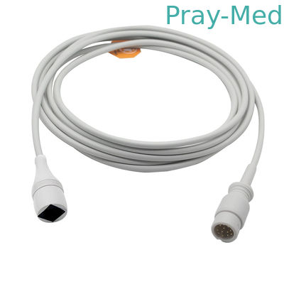 Comen IBP Invasive Blood Pressure Cable Złącze 12-stykowe Szara kurtka 3m TPU