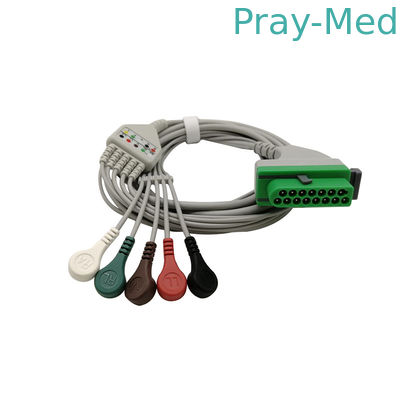 15Pin 3-odprowadzeniowy / 5-odprowadzeniowy Kompatybilny z bezpośrednim podłączeniem Kabel EKG AHA 3,6 m Fukuda Denshi