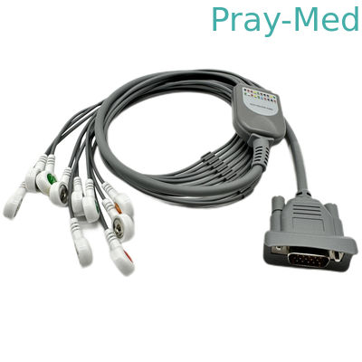10 odprowadzeń EKG Holter Cable Snap Connector Kompatybilny Beijing Meigaoyi MGY-02