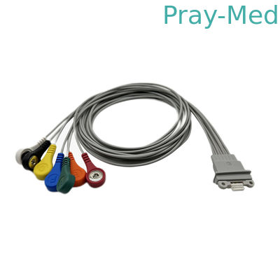 Schiller Medilog AR12 Plus 7 odprowadzeń EKG Holter kabel pacjenta 1m złącze zatrzaskowe
