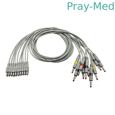 GE Marquette MAC EKG Leadwire z adapterem bananowym / zaciskiem TPU 0.9M 2016032-001