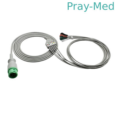 Mindray / Edan / Goldway EKG Trunk Cable z ołowianymi przewodami 12 Pin Snap 12 miesięcy gwarancji