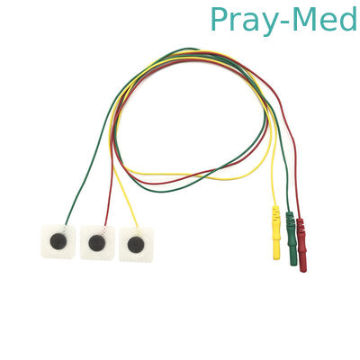 Kompatybilne jednorazowe przewody EKG elektrody 3 przewody IEC pojedyncze opakowanie
