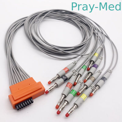 10-odprowadzeniowy kabel EKG Cardioline Złącze zatrzaskowe kabla holter o długości 0,9 m