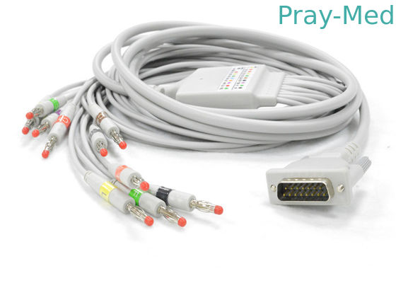Schiller AT1 / 2 Kabel EKG z długim złączem DB 15 PIN Złącze 5.0mm Dia