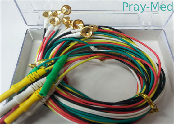 1,5 m kable TPU EEG z złoconymi elektrodami miedzionymi Złącze 2.0mm