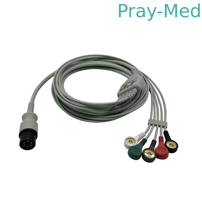 Kompatybilny kabel EKG Edan Contec Mindray Carewell Mediana Uniwersalny Typ 6pin 3,6m Materiał TPU
