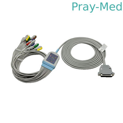 Mikromatowy jednorazowy 25-pin EKG Kabel 11-Ołowianowy Klip IEC