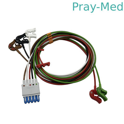 EKG/EKG 5 Zestawy ołowiu Zestaw ołowiu osłonięty Snap AAMI M1968A 989803125841