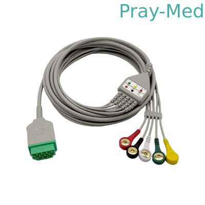 Kabel pacjenta GE Ecg, 5 przewodów EK Kabel EK Jedna seria CE / ISO