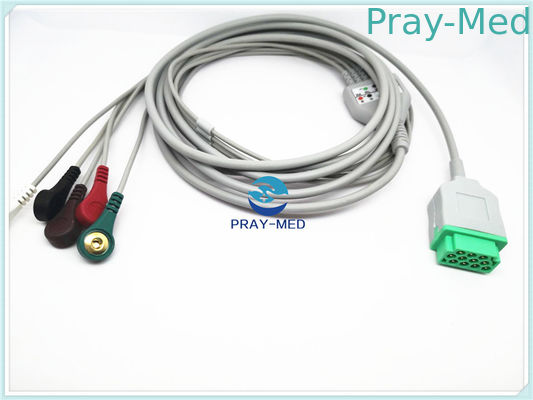 Kabel pacjenta ECG Marqutte ECG z kablem korekcyjnym ze złączem 11 pinowym Cip / Snap o długości 2,7 m
