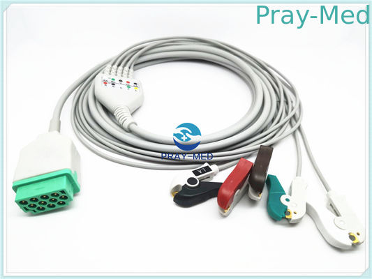 Kabel pacjenta GE Ecg, 5 przewodów EK Kabel EK Jedna seria CE / ISO