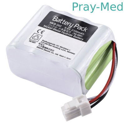 2100mAh 9.6v Nihon Kohden Bateria Biała Do NKB-302 X064 OPV-1500 OPV-1500K