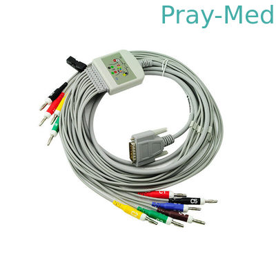 Przewód EKG AHA ICE 10 ze złączem bananowym 3,6 m DB 15 Newtech 1206