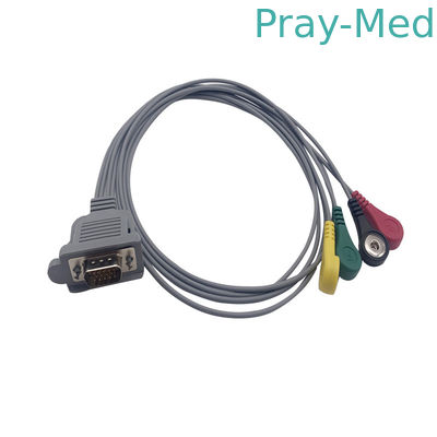 DMS 4 odprowadzenia EKG Kabel pacjenta 0,9 m Kabel Holtera Zatrzask Złącze bananowe