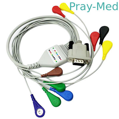 Shidaishuma 15 Pin długość 0,9 m Holter Kabel EKG 10 odprowadzeń z zatrzaskiem