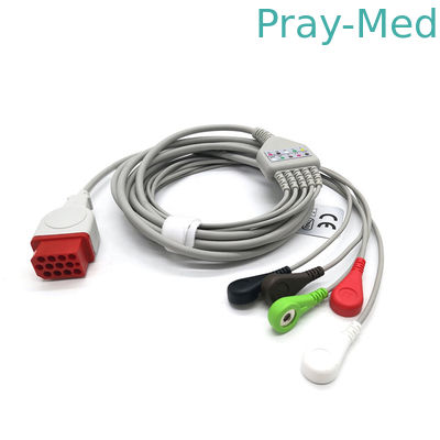 12-stykowy 5-żyłowy kabel pacjenta EKG kompatybilny z Bionet BM5 BM7
