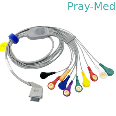 Kabel EKG AHA IEC TPU Holter do biomedycznego 26-stykowego złącza zatrzaskowego