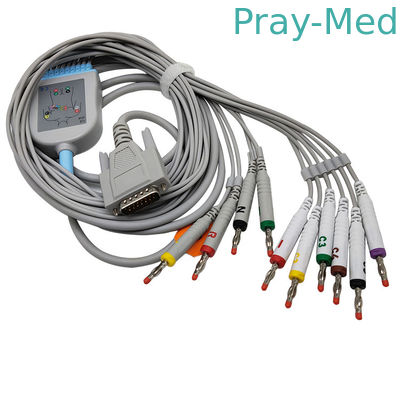 Pediatryczny 10-odprowadzeniowy kabel Edan EKG SE-12 Express SE-1200 3,6m kurtka TPU
