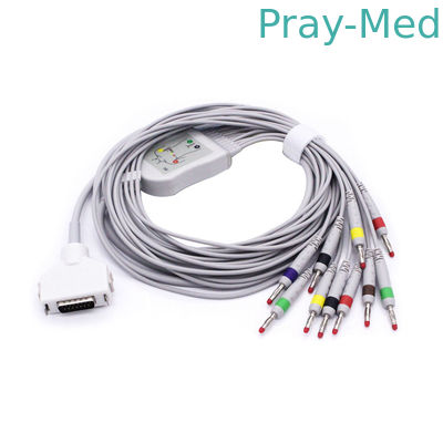Fukuda Denshi Kabel EKG One Piece, Trwały Złącze DB 15-stykowe Ecg Cable