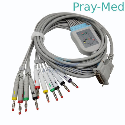 Schiller AT3 / CS100 10 Przewód EKG ołowiany Db 15 Złącze wtykowe Średnica 5,0 mm