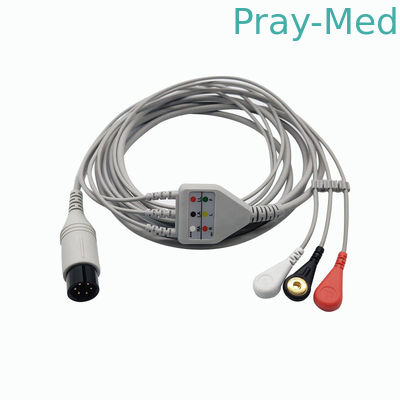 Przewód pacjenta Mindray / Goldway EKG, 6-pinowy kabel medyczny EKG z przystawką / uchwytem