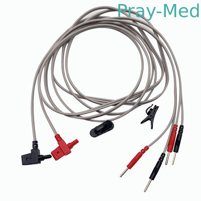 Kabel pacjenta EKG do urządzeń NMES Połykanie przewodu terapeutycznego 1,5 m pcv Biały lub inny kolor