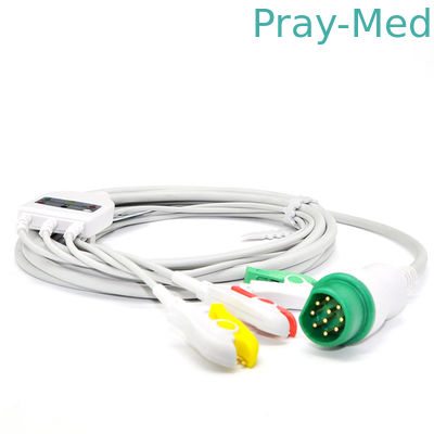 siemens 3 przewody EKG z przewodem do zatrzasku / klipsa 10 pinów TPU