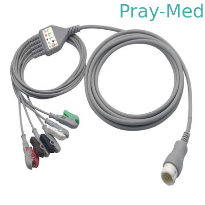 HP 12 pin 5 odprowadzeń EKG Kabel jednym kawałku Rodzaj Dwuosobowy Tarcza Struktury TPU Jacket 3,6 mln
