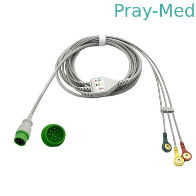 3/5 odprowadzeń Jednoczęściowy kabel EKG Złącze 12-stykowe Kabel Infitron II Omni II Infinium